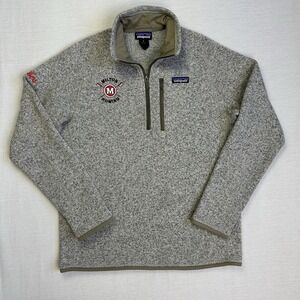 Patagonia Better Sweater 1/4 Zip Pullover Gray Men M Gorpcore Preppy Embroidered
